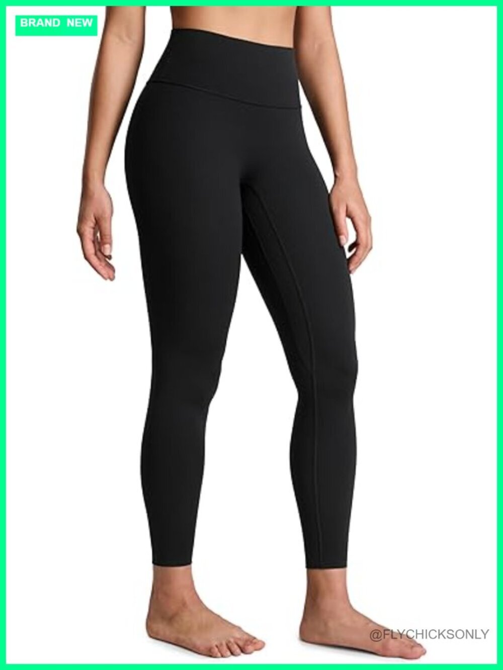 High Waisted No Front Seam Yoga Leggings 25" Buttery Soft Pilates Workout Pants